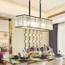 DecorBites™ Clear Crystal Island Pendant Light with 5 Bulbs for Modern Dining Rooms