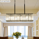 DecorBites™ Clear Crystal Island Pendant Light with 5 Bulbs for Modern Dining Rooms