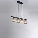 DecorBites™ Clear Crystal Pendant Island Light - Elegant Hanging Fixture for Dining Room