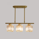 DecorBites™ Clear Crystal Pendant Island Light - Elegant Hanging Fixture for Dining Room