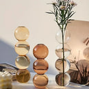 DecorBites™ Clear Glass Bubble Vase for Home Decor