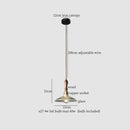 Decorbites clear glass led pendant light brass pair for bedroom