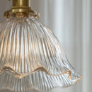 Decorbites clear glass led pendant light brass pair for bedroom