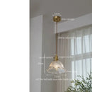 Decorbites clear glass led pendant light brass pair for bedroom