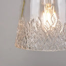 Decorbites clear leaf gold textured glass pendant light dining room