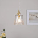 Decorbites clear leaf gold textured glass pendant light dining room