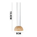 DecorBites™ Clear Vase with Bamboo Base Tabletop Decoration