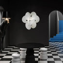 Decorbites cloth minimalist led chandelier for dining room white fan