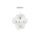 Decorbites cloth minimalist led chandelier for dining room white fan