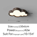 Decorbites cloud led chandelier natural wood light for child room