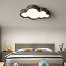 Decorbites cloud led chandelier natural wood light for child room