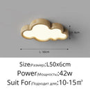 Decorbites cloud led chandelier natural wood light for child room