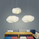 Decorbites cloud led pendant white & pale yellow bedroom light