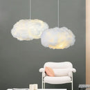 Decorbites cloud led pendant white & pale yellow bedroom light