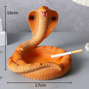 Decorbites cobra ashtray orange resin office smoking accessory