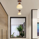 Decorbites coco wood glass ceiling chandelier corridor light