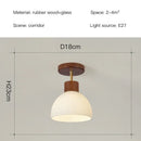 Decorbites coco wood glass ceiling chandelier corridor light