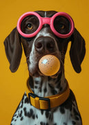 DecorBites™ Colorful Dog Sunglasses Canvas Wall Art