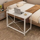 Decorbites compact foldable wood and black metal desk bedroom table