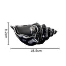 DecorBites™ Conch Ashtray: Silver Plated Desk Decoration & Windproof Ceramic Smoking Accessory