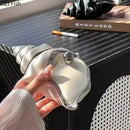 DecorBites™ Conch Ashtray: Silver Plated Desk Decoration & Windproof Ceramic Smoking Accessory