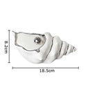 DecorBites™ Conch Ashtray: Silver Plated Desk Decoration & Windproof Ceramic Smoking Accessory