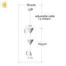 Modern minimalist white & bronze cone pendant light kitchen lamp
