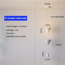 Modern minimalist white & bronze cone pendant light kitchen lamp