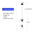 Modern minimalist white & bronze cone pendant light kitchen lamp