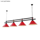 DecorBites™ Conical Island Metal Pendant Ceiling Light - Industrial Style with Decorative Billiards Accent
