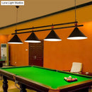 DecorBites™ Conical Island Metal Pendant Ceiling Light - Industrial Style with Decorative Billiards Accent