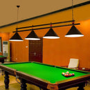 DecorBites™ Conical Island Metal Pendant Ceiling Light - Industrial Style with Decorative Billiards Accent