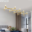 DecorBites™ Contemporary 10-Head Ceiling Pendant with Aluminum Alloy Shade - Black, White, Chrome, or Gold Tube Hanging Light for Island