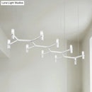 DecorBites™ Contemporary 10-Head Ceiling Pendant with Aluminum Alloy Shade - Black, White, Chrome, or Gold Tube Hanging Light for Island