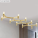 DecorBites™ Contemporary 10-Head Ceiling Pendant with Aluminum Alloy Shade - Black, White, Chrome, or Gold Tube Hanging Light for Island