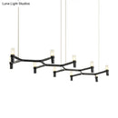 DecorBites™ Contemporary 10-Head Ceiling Pendant with Aluminum Alloy Shade - Black, White, Chrome, or Gold Tube Hanging Light for Island