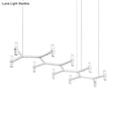 DecorBites™ Contemporary 10-Head Ceiling Pendant with Aluminum Alloy Shade - Black, White, Chrome, or Gold Tube Hanging Light for Island