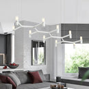 DecorBites™ Contemporary 10-Head Ceiling Pendant with Aluminum Alloy Shade - Black, White, Chrome, or Gold Tube Hanging Light for Island
