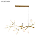 DecorBites™ Contemporary Acrylic LED Pendant Light with Bird Decoration - Branch Dining Room Island Lamp Kit