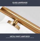 DecorBites™ Contemporary Black and Gold Chandelier - White Glass Ball