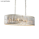 DecorBites™ Contemporary Black/Gold Crystal Pendant Light with 6 Prisms - Elliptical Dining Room Island Chandelier