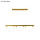 DecorBites™ Contemporary Black/Gold Kitchen Island Lamp - Acrylic Semicircle Design (3 Lights)