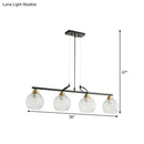 DecorBites™ Contemporary Black Hanging Chandelier with Clear/Prismatic Glass, 3/4 Bulbs - Modern Pendant Light Kit for Dining Hall
