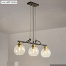 DecorBites™ Contemporary Black Hanging Chandelier with Clear/Prismatic Glass, 3/4 Bulbs - Modern Pendant Light Kit for Dining Hall