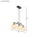 DecorBites™ Contemporary Black Hanging Chandelier with Clear/Prismatic Glass, 3/4 Bulbs - Modern Pendant Light Kit for Dining Hall