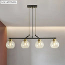 DecorBites™ Contemporary Black Hanging Chandelier with Clear/Prismatic Glass, 3/4 Bulbs - Modern Pendant Light Kit for Dining Hall