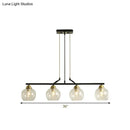 DecorBites™ Contemporary Black Hanging Chandelier with Clear/Prismatic Glass, 3/4 Bulbs - Modern Pendant Light Kit for Dining Hall
