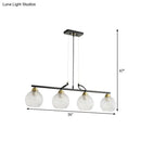 DecorBites™ Contemporary Black Hanging Chandelier with Clear/Prismatic Glass, 3/4 Bulbs - Modern Pendant Light Kit for Dining Hall