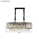 Contemporary black crystal island chandelier dining room e12 e14 light