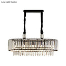 Contemporary black crystal island chandelier dining room e12 e14 light
